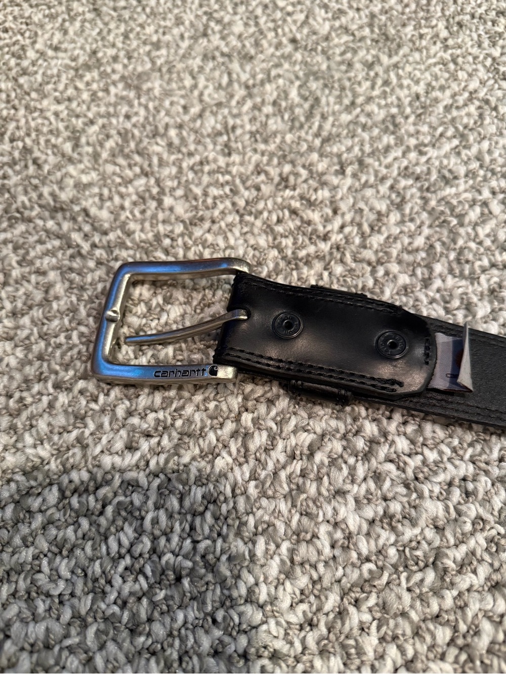 Black Carhartt Hamilton Leather Belt 38 Inches